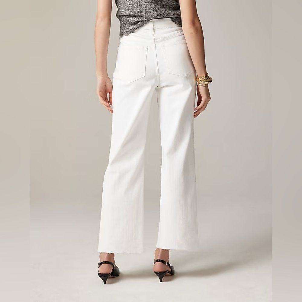 NWT J CREW Slim-wide jean in white size 35 - Picture 8 of 10